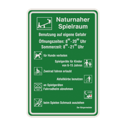 Spielplatzschilder