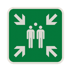Panneau de sécurité E007 - Point de Rassemblement