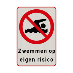 zwemmen op eigen risico - reflecterend