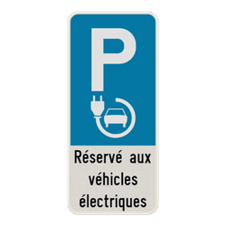 Panneaux de parking pour véhicules électriques