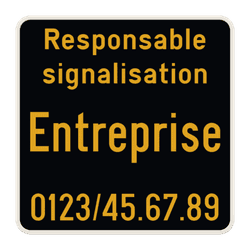 Panneau de chantier personnalisable - Responsable signalisation