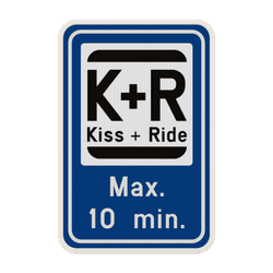 Panneaux Kiss & Ride zones dépose-minute