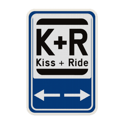 Panneaux Kiss & Ride zones dépose-minute