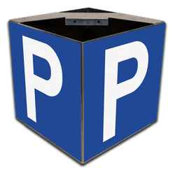 Panneau de parking 360&deg; &agrave; quatre faces pour montage sur poteau