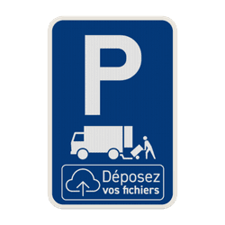 Panneau r&eacute;serv&eacute; aux livraisons personnalisable avec logo ou design