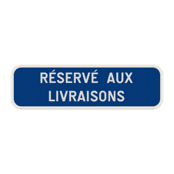 Panneau horizontal r&eacute;serv&eacute; aux livraisons &ndash; Texte personnalisable