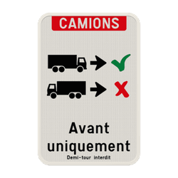 Panneaux pour zones de chargement ou déchargement