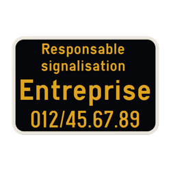 Panneau Responsable de la signalisation temporaire 3:2 personnalisable