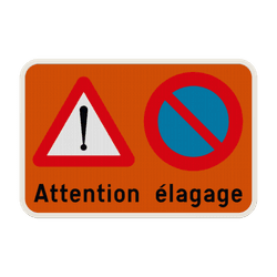 Panneau d'information 2 pictogrammes avec texte personnalis&eacute;