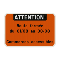 Panneau de texte 3:2 - Texte d'en-t&ecirc;te - Blanc/orange fluo