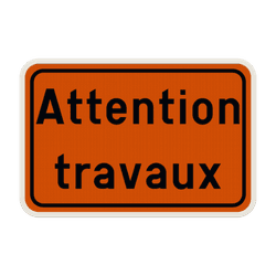 Panneau de signalisation - F39 - Attention travaux