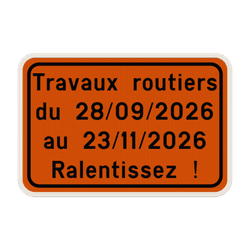 Panneau de signalisation - F39 - Texte personnalis&eacute;