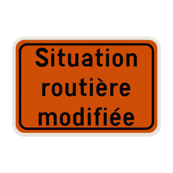 Panneau de Signalisation F39 - Situation Routi&egrave;re Modifi&eacute;e Personnalisable