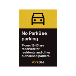 ParkBee signs (rebrand 2026)