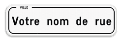 Plaque de rue horizontale personnalisable - textes 100 % sur mesure