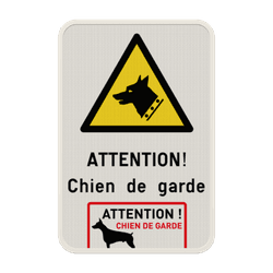 Panneau &ldquo;Chien de garde &ndash; Acc&egrave;s interdit&rdquo; &ndash; personnalisable &ndash; ext&eacute;rieur
