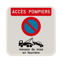 Panneaux accès pompiers et urgences à laisser libre