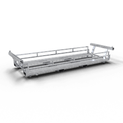 Transportpallet bouwhekken - voor 30 bouwhekken en 30 voetplaten - verzinkt