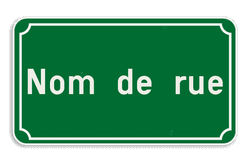 Plaque de rue personnalisable en aluminium &ndash; plusieurs dimensions