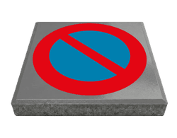 Stoeptegel verboden te parkeren E1 (TS-ST_E1) - 30x30cm met facetrand