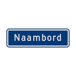 Straatnaambord 08 karakters 500x150 mm NEN 1772