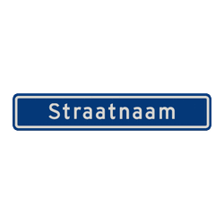 Straatnaambord 14 karakters 800x150 mm NEN 1772