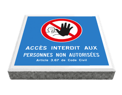 Dalles pour propriété privée & interdiction d'accès