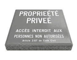 Dalles pour propriété privée & interdiction d'accès