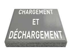 Dalle de signalisation - chargement et d&eacute;chargement - 30 x 30 cm avec bord biseaut&eacute;