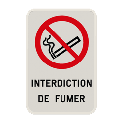 Panneau d'interdiction - Interdiction de fumer