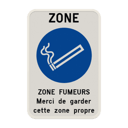 Zone fumeur - Texte personnalis&eacute;
