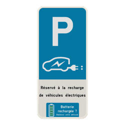 Panneaux de parking pour véhicules électriques