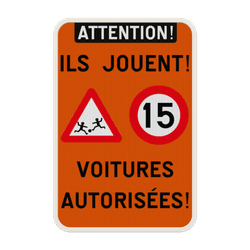 Panneaux et accessoires pour zones scolaires ou aires de jeu