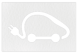 Pochoir pour place de v&eacute;hicule &eacute;lectrique - plusieurs dimensions