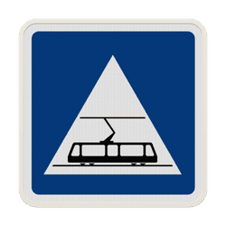 Panneau C20c &ndash; Travers&eacute;e de voies de tramways
