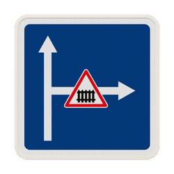 Panneau C24c &ndash; Conditions particuli&egrave;res de circulation sur une route ou une voie embranch&eacute;e