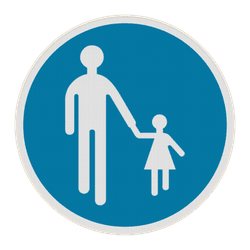 Panneau B22b &ndash; Chemin obligatoire pour pi&eacute;tons
