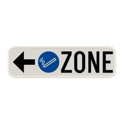 Panneau d'information - Fl&egrave;che directionnelle - zone fumeur