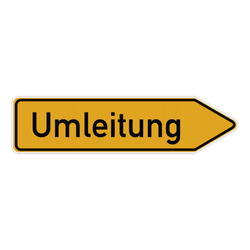 Umleitungsschilder 454-20 Umleitung rechtsweisend - reflektierend