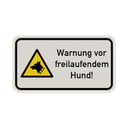 Warnschilder - Warnung vor freilaufendem Hund