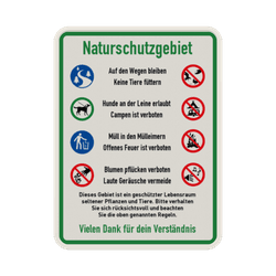 Naturschutzgebiet Schilder