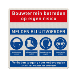 Bouwplaats borden