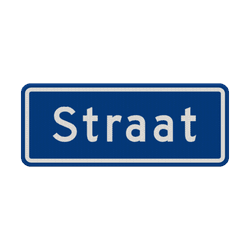 Straatnaambord 06 karakters 500x200 mm NEN 1772