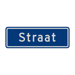 Straatnaambord 07 karakters 600x200 mm NEN 1772
