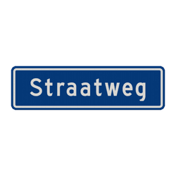 Straatnaambord 09 karakters 700x200 mm NEN 1772