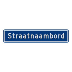 Straatnaambord 14 karakters 1000x200 mm NEN 1772