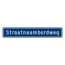 Straatnaambord 17 karakters 1180x200 mm NEN 1772