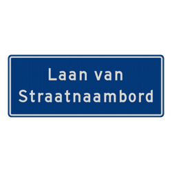 Straatnaambord 28 karakters 1000x400 mm NEN 1772