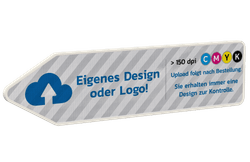Pfeilwegweiser mit eigenem Design - reflektierend