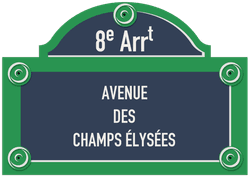 Straatnaambord Parijs - Personaliseerbaar - 300x210mm